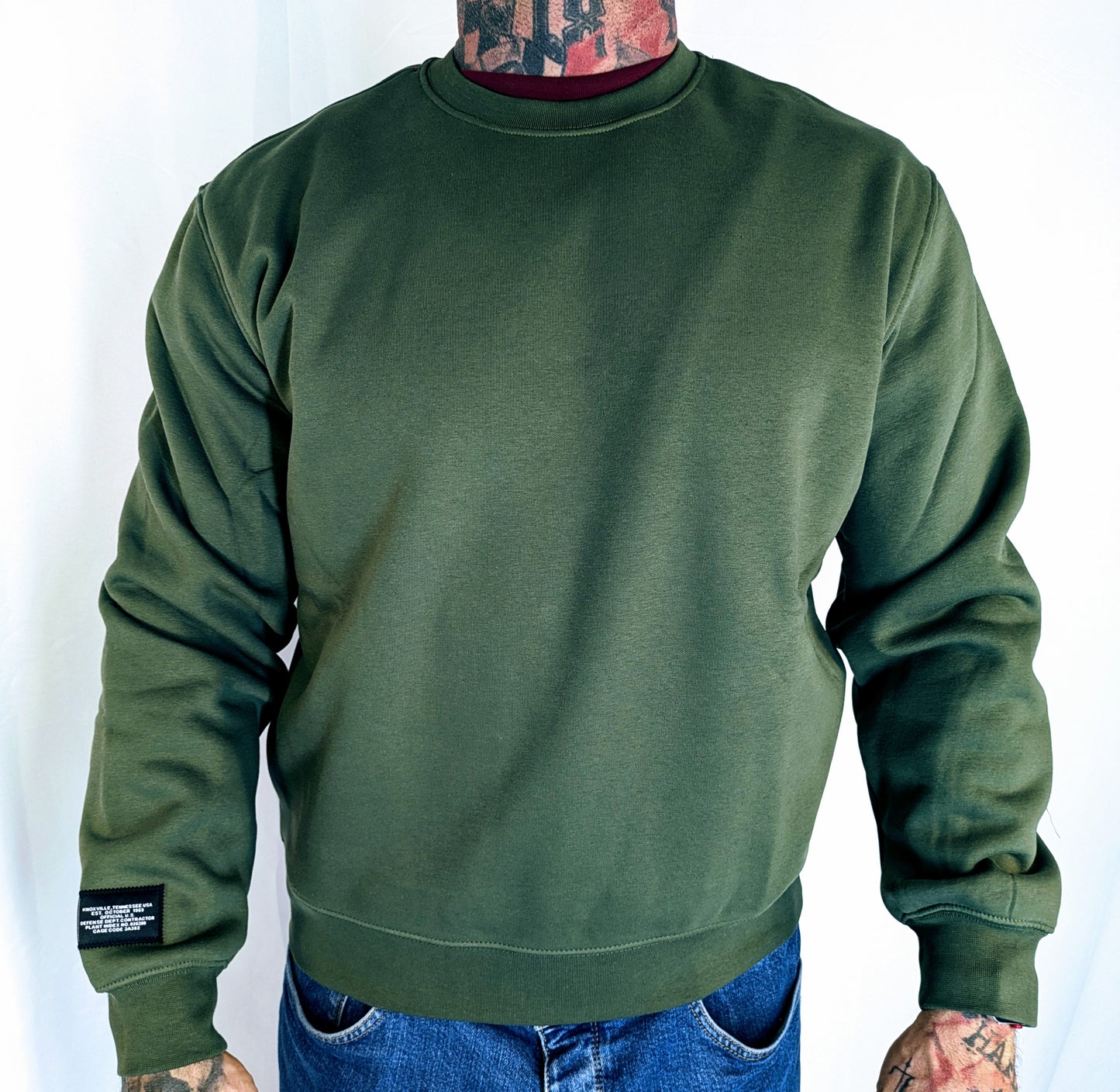 Alpha Industries Sweatshirt Herren Back Print olive 258307 Basic Logo