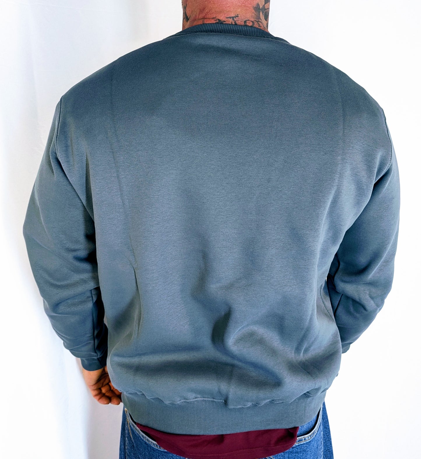 Alpha Industries Sweatshirt Herren small Logo blau grau 188307 Basic