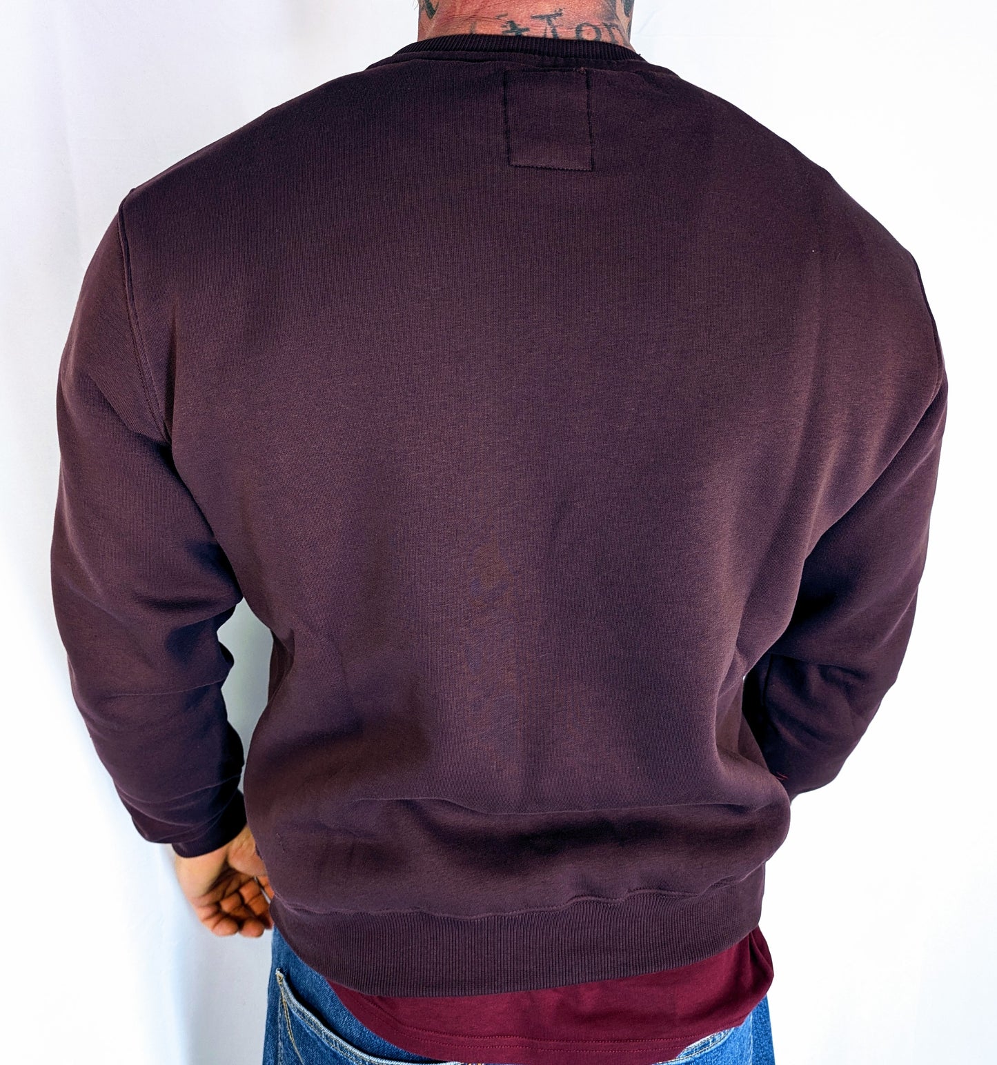 Alpha Industries Sweatshirt Herren small Logo weinrot 188307 Basic