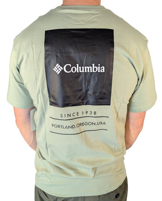 COLUMBIA SPORTSWEAR Barton Springs SS TEE T-Shirt - Olive grün