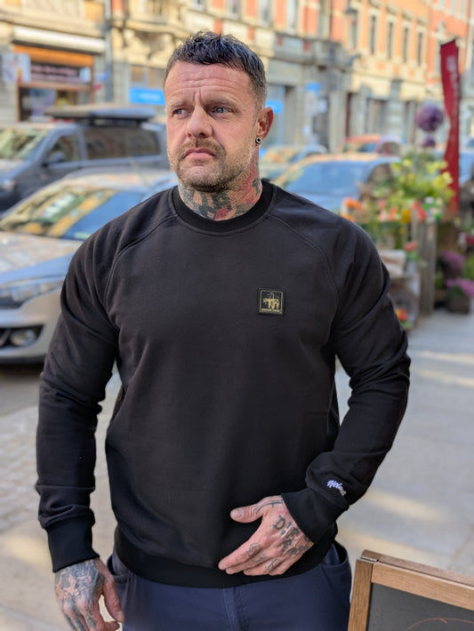 Sächsische Schweiz Sweatshirt Patch Herren schwarz Bastei