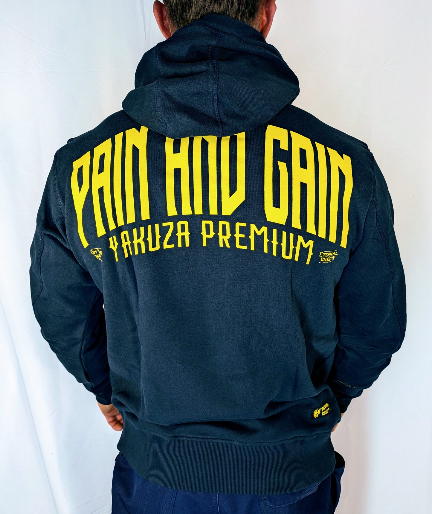 Yakuza Premium Sweatshirt YP 3924 blau gelb Kapu