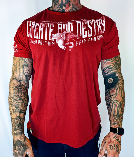 Yakuza Premium Herren T-shirt 3905 rot weiß