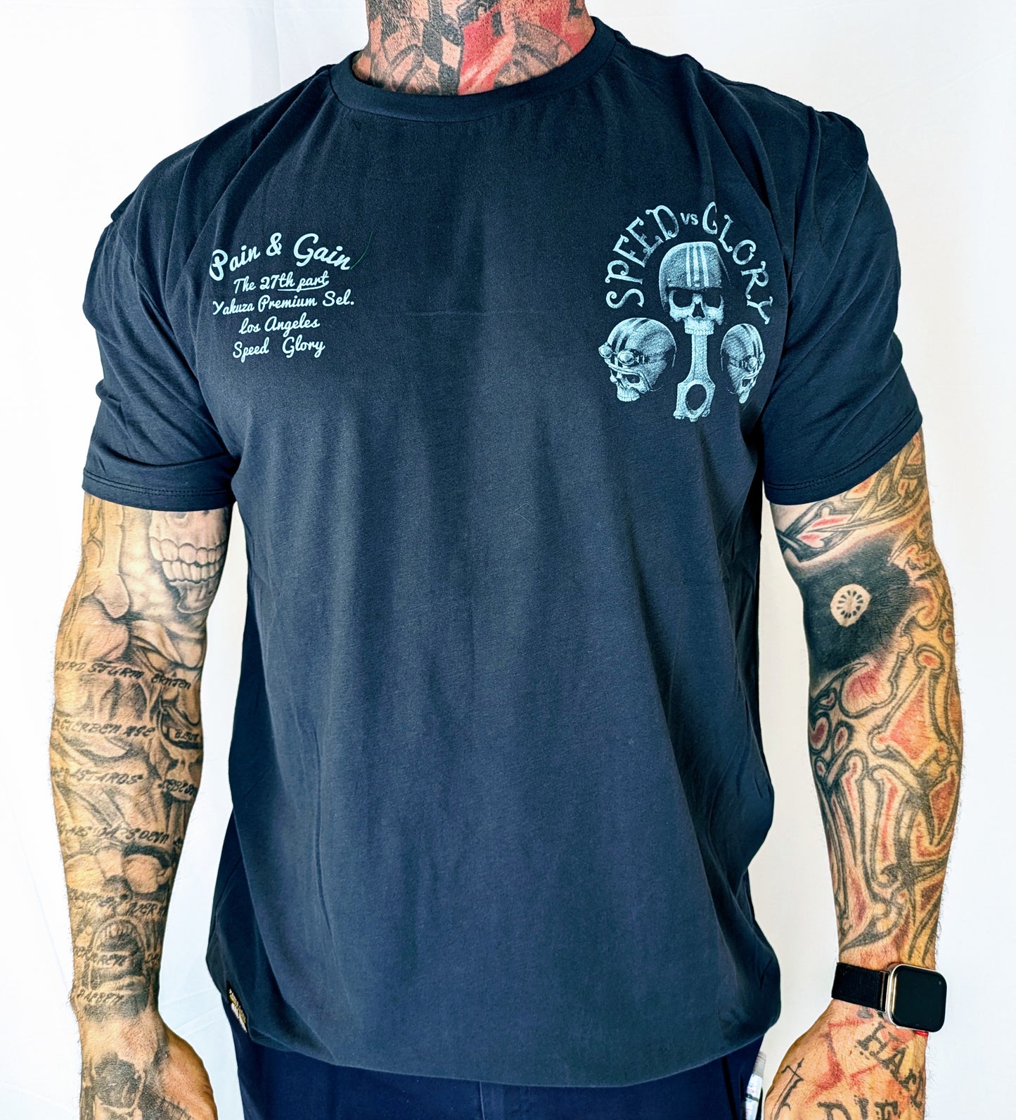 Yakuza Premium Herren T-shirt 3906 blau navy