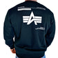 Alpha Industries Sweatshirt Herren Back Print schwarz 258307 Basic Logo