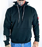 Alpha Industries Sweatshirt Kapu Hoody schwarz Logo Basic 126803