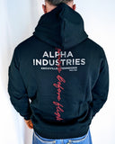 Alpha Industries Sweatshirt Kapu Signature schwarz Logo Basic 148341