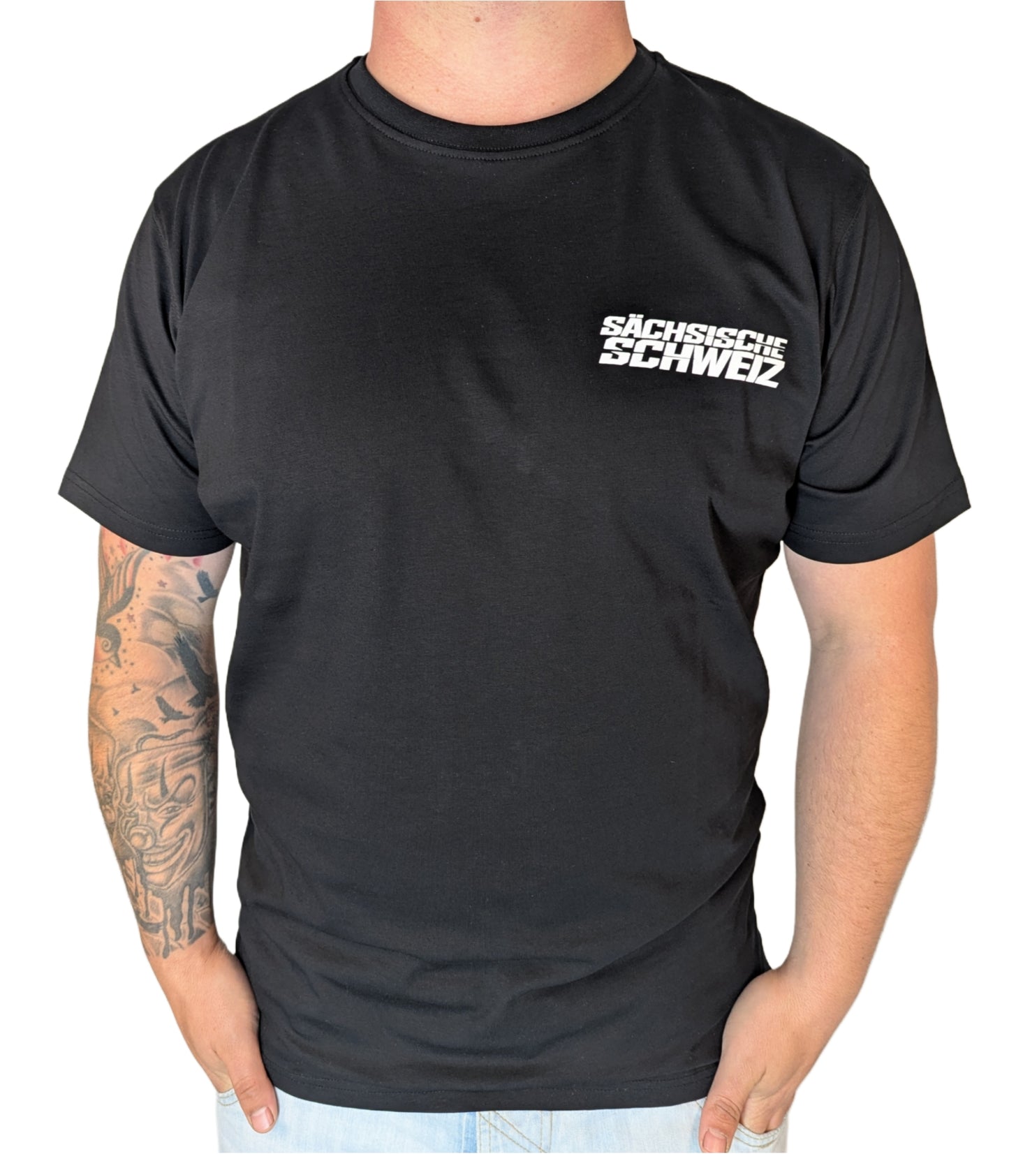 Sächsische Schweiz T-shirt Koordinaten Herren schwarz