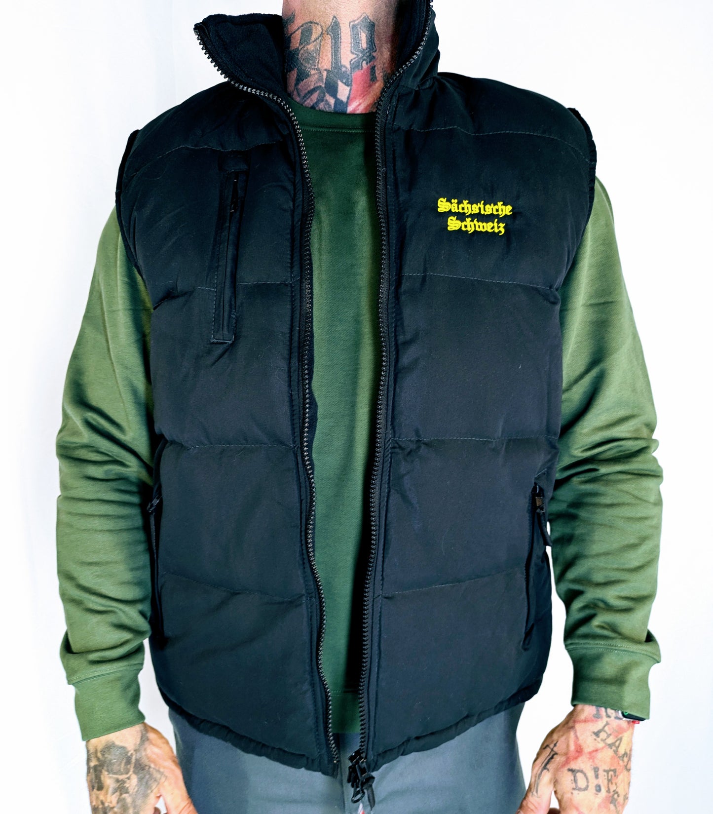 Sächsische Schweiz Weste Herren schwarz