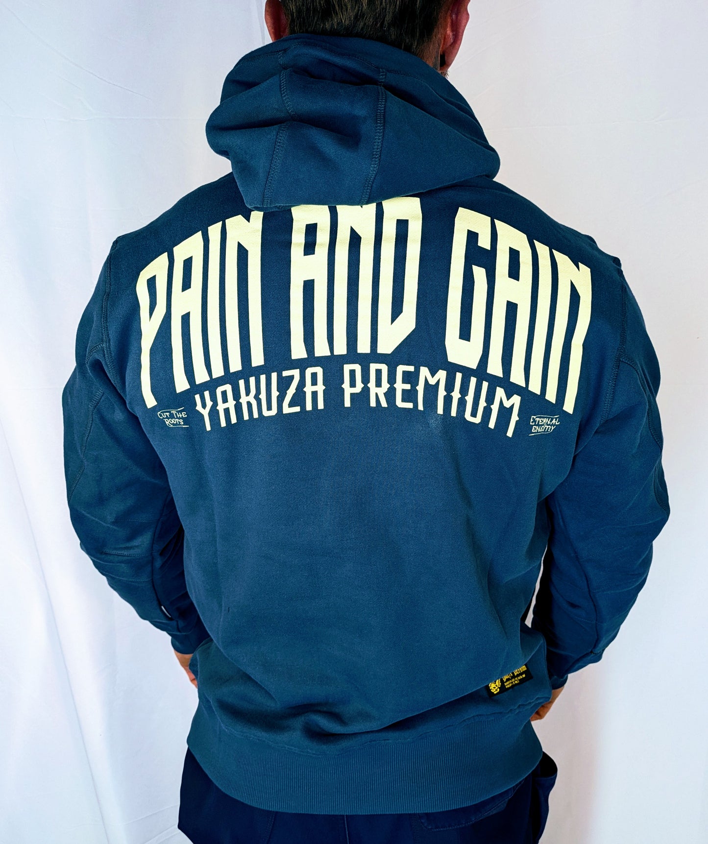 Yakuza Premium Sweatshirt YP 3924 blau weiß Kapu