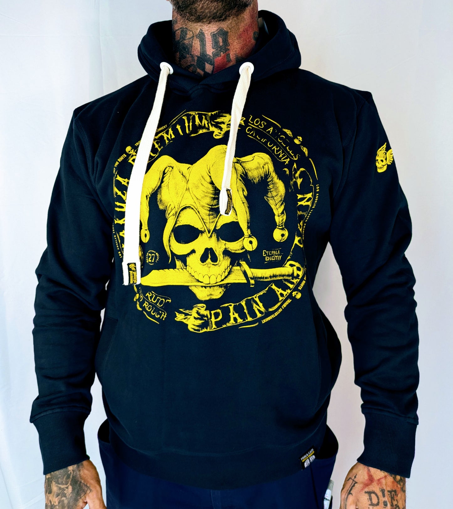 Yakuza Premium Sweatshirt YP 3924 blau gelb Kapu