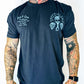 Yakuza Premium Herren T-shirt 3906 blau navy