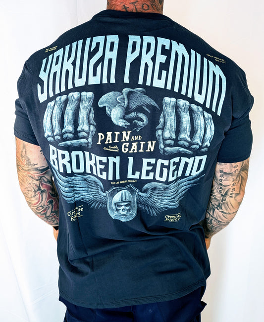 Yakuza Premium Herren T-shirt 3906 blau navy