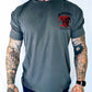 Yakuza Premium Herren T-shirt 3910 grau rot
